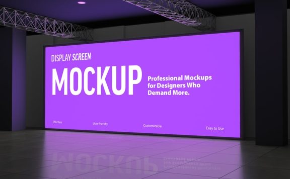 LED显示屏幕模型样机 (PSD)