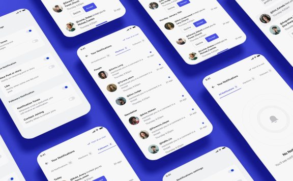 通知查看器和警报面板屏幕应用APP UI KIT (FIG,XD,SVG,SKETCH,PSD)
