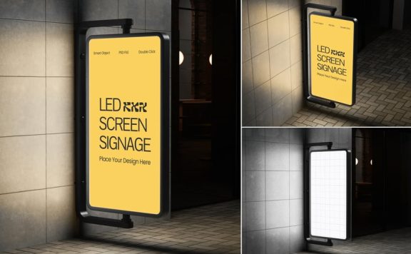 灯箱标志模型样机 (PSD)