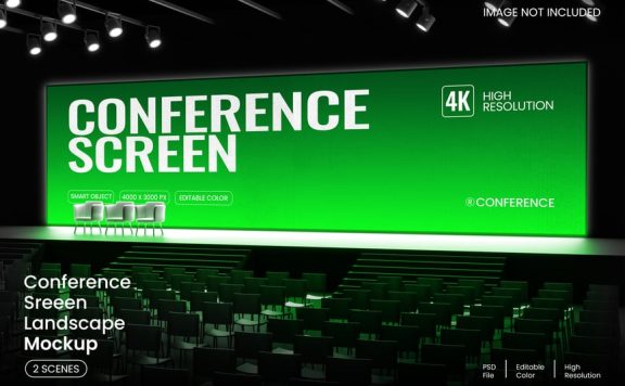 大会LED屏幕模型样机 (PSD)