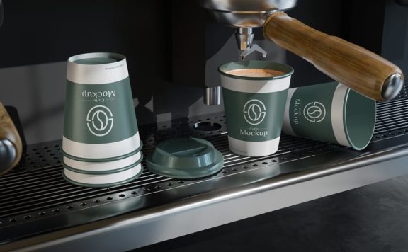 咖啡杯模型样机 (PSD)