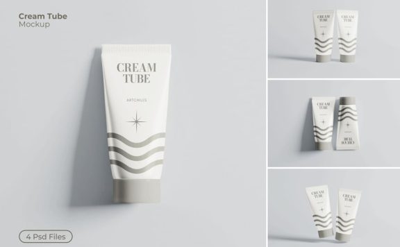 护肤品管模型样机 (PSD,JPG)