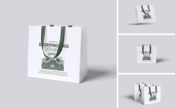 购物袋模型样机 (PSD,PDF)