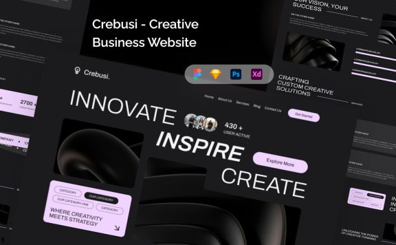 创意商业网站网页UI  (FIG,PSD,SKETCH,XD)