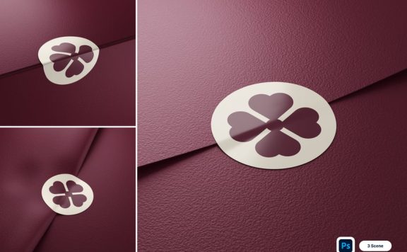 豪华标签封条模型样机 (PSD)