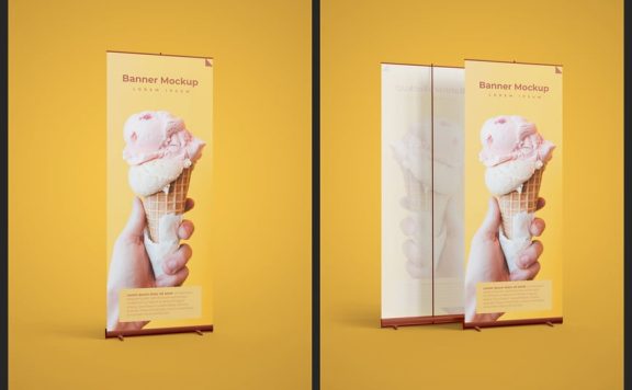 易拉宝设计模型样机 (PSD)