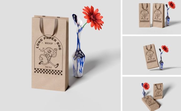 纸袋模型样机 (PSD,PDF)