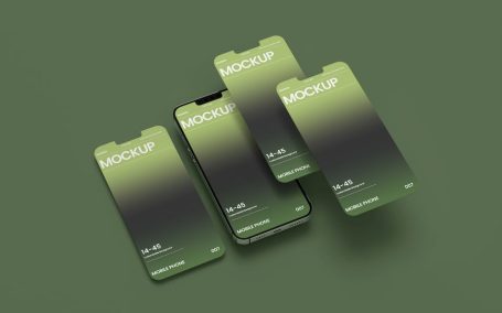 现代智能手机UI模型模板样机 (PSD)