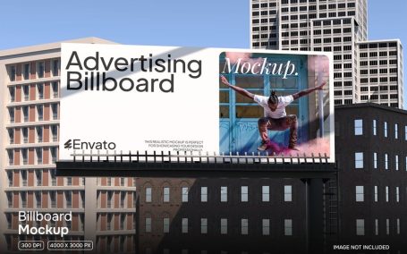 广告牌模型样机 (PSD)