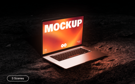 笔记本电脑模型样机 (PSD)