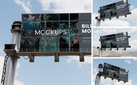 广告牌模型样机 (PSD,PDF)