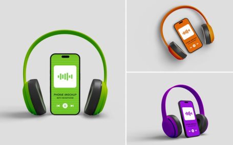 带耳机的电话模型样机 (PSD)