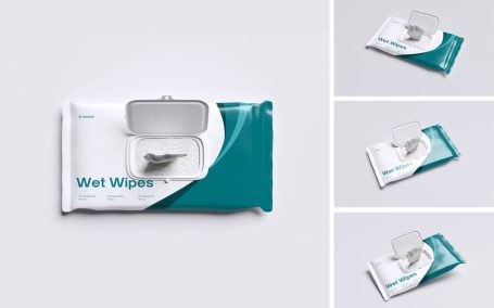 湿擦包装盒模型样机 (PSD,PDF)