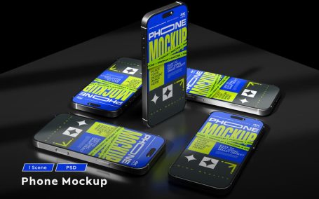 iPhone模型样机 (PSD)