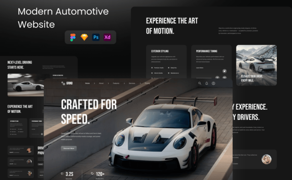 现代汽车网站网页UI模板 (FIG,PSD,SKETCH,XD)