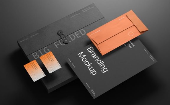 现代文具品牌模型样机 (PSD)