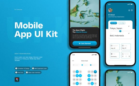 航班预订 移动应用APP UI KIT