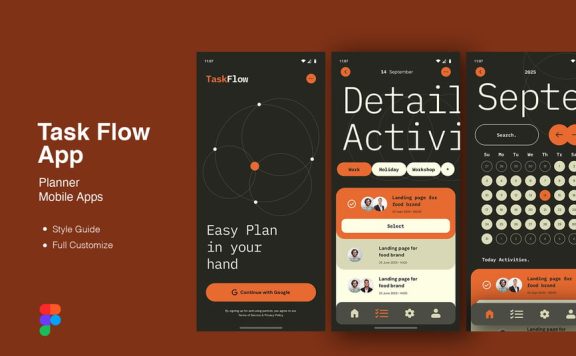 工作计划任务流移动应用APP UI KIT