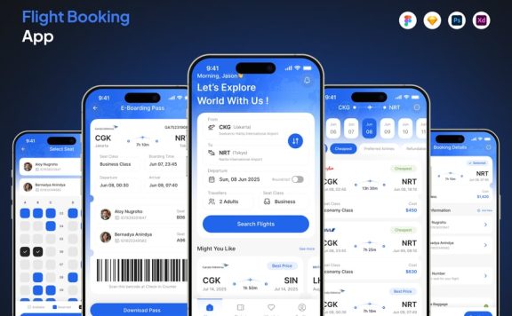 机票预订应用APP UI KIT