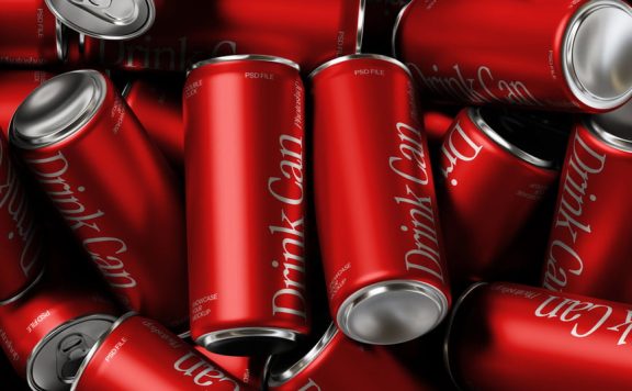 喝酒罐易拉罐模型样机 (PSD)