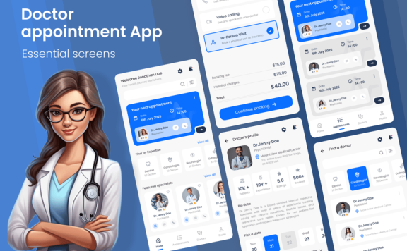 医生预约应用APP UI KIT (FIG)