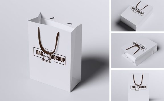 手提袋模型样机 (PSD,PDF)