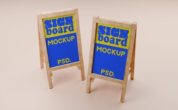 标志菜单模型样机 (PSD)