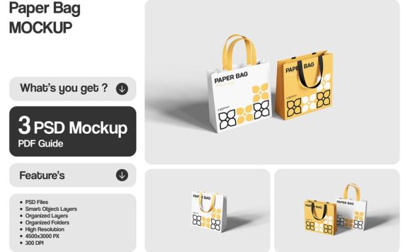 纸袋模型样机 (PSD)
