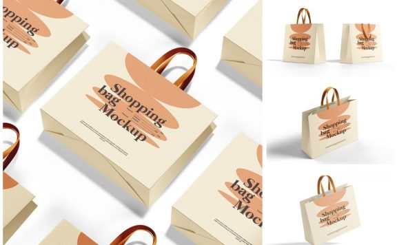 购物袋模型样机 (PSD)