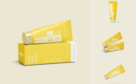 化妆管模型样机 (PSD,PDF)