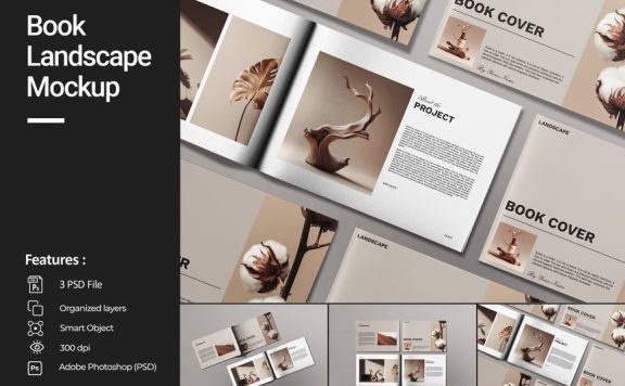 画册杂志模型样机 (PSD)