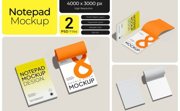 记事本的模型样机 (PSD)