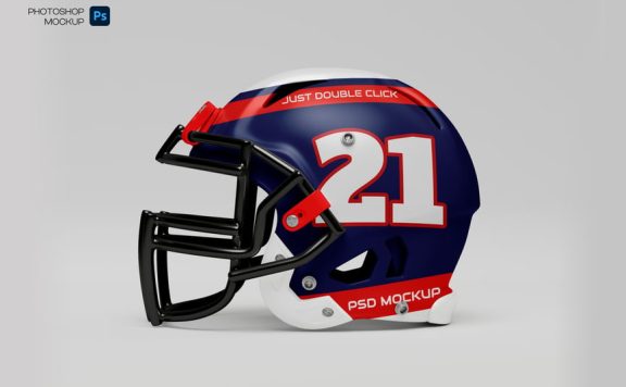 足球头盔模型样机 (PSD)