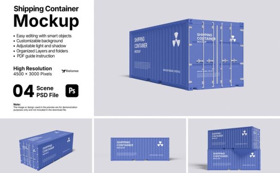 运输集装箱模型样机 (PSD)