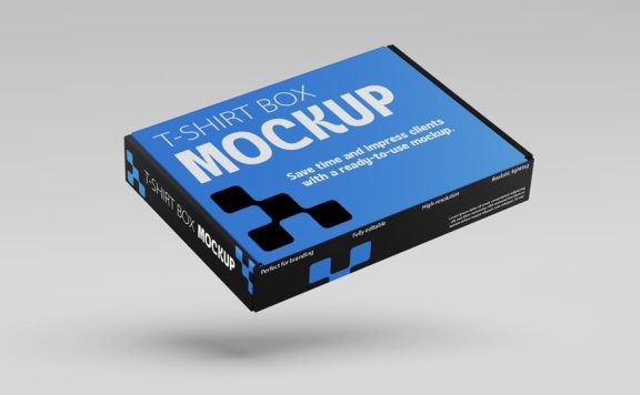 飞机盒服装盒模型样机 (PSD)