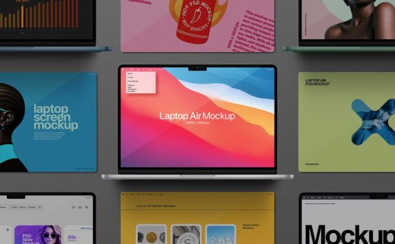 笔记本电脑模型样机 (PSD)