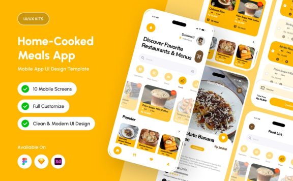 厨房菜谱APP UI KIT (FIG,SKETCH,XD)
