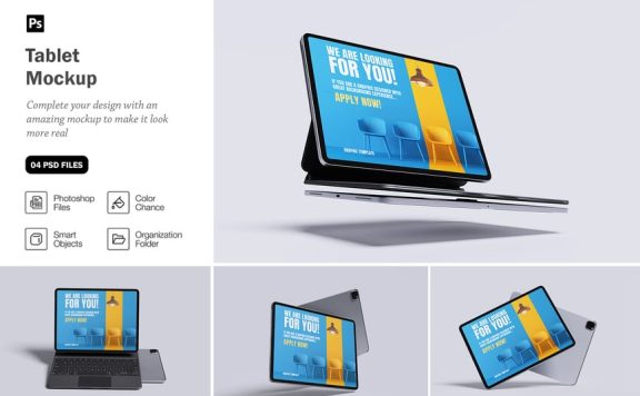 平板电脑模型样机 (PSD)