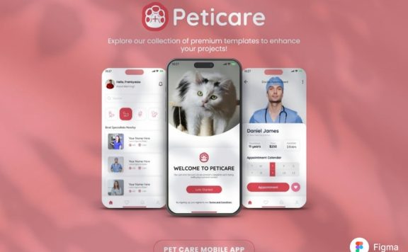 宠物护理移动应用APP UI KIT (FIG)