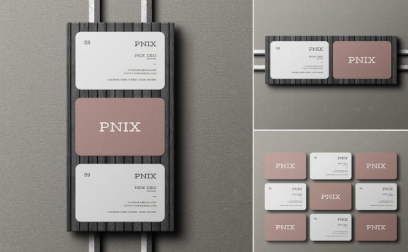 优雅的名片模型套装样机 (PSD)