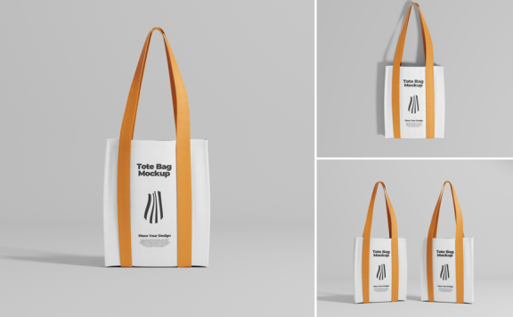 手提袋模型样机 (PSD,PDF)
