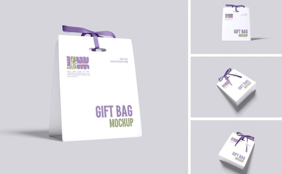 礼品袋模型样机 (PSD,PDF)