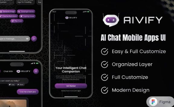 AI 聊天移动应用APP UI KIT (FIG)