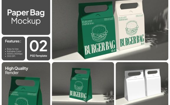 纸袋模型样机 (PSD)