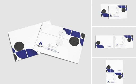 信封设计模型样机 (PSD,PDF)