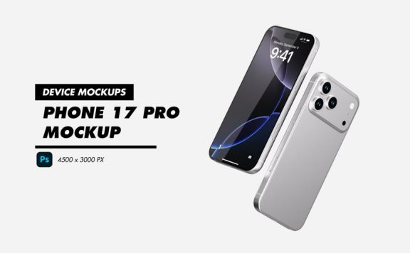 iPhone 17 Pro 手机样机 (PSD)