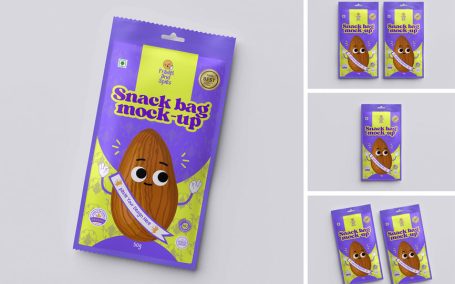 小吃袋模型样机 (PSD,PDF)