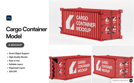 货柜样机  (PSD,PNG)