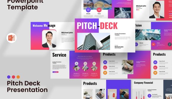 企业商务路演PPT模板 (PPTX)