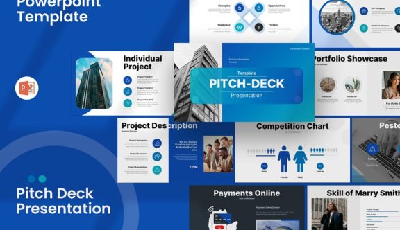 项目路演模板PPT模板 (PPTX)